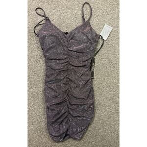 JUMP Apparel Ruched Sparkle Bodycon Dress Women’s M NWT